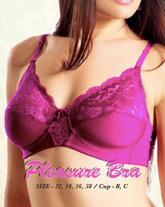 Cotton Cross - Flourish Bra - Non Padded Non Wired Embroidered Cotton Bra